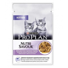 Влажный корм Purina Pro Plan Nutrisavour Junior для котят, с индейкой в паштете 85г*24шт