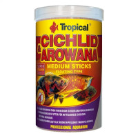 Сухий корм для акваріумних риб Tropical в паличках «Cichlid & Arowana Medium Sticks» для щільноїдної цихлід 1 л