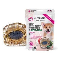 Функціональні ласощі LK Baits Pet Nutrigel Beef S-M для собак для суглобів з яловичиною і спіруліною (Ø 15 мм), 150 г
