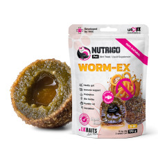 Функціональні ласощі LK Baits Pet Nutrigo Worm-Ex S-M для собак з рослинним комплексом для кишківника (Ø 20 мм), 170 г