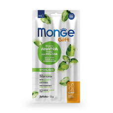 Ласощі Monge Gift Cat Sterilised для котів качка з мелісою 15г