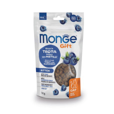 Ласощі Monge Gift Cat Kitten для кошенят форель з чорницею 50г