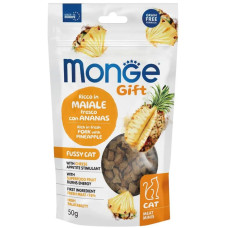 Ласощі  Monge Gift Fussy cat для котів свинина з ананасами 50г