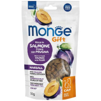 Ласощі  Monge Gift Cat Hairball для котів лосось зі сливою 50г