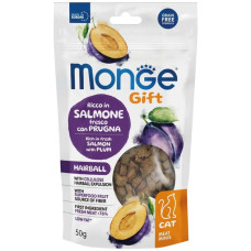 Ласощі  Monge Gift Cat Hairball для котів лосось зі сливою 50г