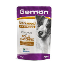 Вологий корм Gemon Dog Wet Senior/Sterilised індичка 100г х 24шт