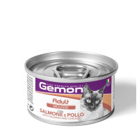 Влажный корм Gemon Cat Adult Mousse with Salmon and Chicken Мусс для котов с лососем и курицей 85г х 24шт