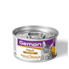 Вологий корм Cat Adult Mousse with Chicken and Pork Мус для котів з куркою та свининою 85г х 24шт