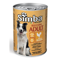 Вологий корм для собак Simba dog wet шматочки в желе курка з індичкою 415гр*24шт