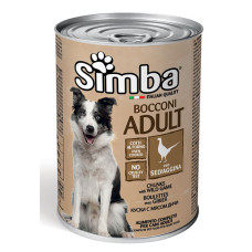 Вологий корм для собак Simba dog wet шматочки в желе дичина 415гр*24шт