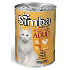 Вологий корм для кішок Simba cat wet шматочки в желе, курка 415 гр