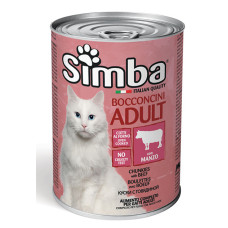 Влажный корм для кошек Simba cat wet кусочки в желе, говядина 415 гр