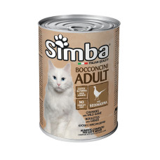 Вологий корм для кішок Simba cat wet шматочки в желе, дичина 415 гр