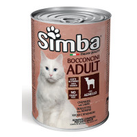Вологий корм для кішок Simba cat wet шматочки в желе, ягня 415 гр