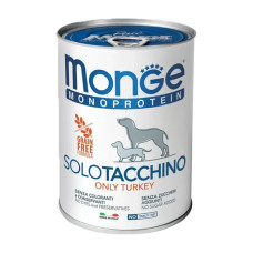Вологий корм Monge SDE Dog 100%, індичка, 400г