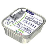 Вологий корм LeChat Cat Wet Fresh для котів, курка з овочами 100г х 32шт