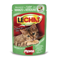 Вологий корм Monge LC Cat Wet Adult для кішок, з яловичиною та овочами 100г х 24шт