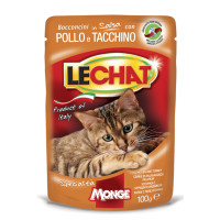 Влажный корм Monge LC Cat Wet Adult для кошек, с курицей и индейкой 100г х 24шт