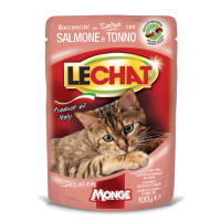 Вологий корм Monge LC Cat Wet Adult для кішок, з тунцем та лососем 100г х 24шт
