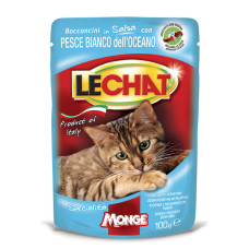 Влажный корм Monge LC Cat Wet Adult для кошек, с океанической рыбой 100г х 24шт