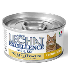 Влажный корм Monge LCE Cat Wet Sterilised для кошек, курица с печенью 85г х 24шт