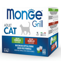 Grill Adult Cat Multipack Rabbit&Lamb – Набор паучей с кроликом и ягнёнком для взрослых котов 85г х 12шт