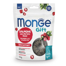 Ласощі Monge Gift Dog Skin support лосось з журавлиною 150г