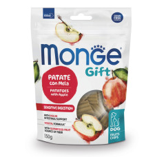 Ласощі Monge Gift Dog Fruit Chips Sensitive digestion для собак картопля з яблуком (веган) 150г