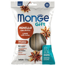 Ласощі Monge Gift Dog Puppy and Junior Mini для цуценят ягня з анісом 120г