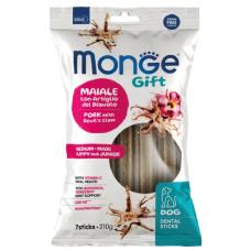 Ласощі Monge Gift Dog Puppy and Junior Medium and Maxi для цуценят свинина з коренем кігтя диявола 210г