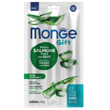 Ласощі Monge Gift Dog Skin support для собак лосось з алое 45г