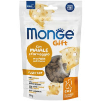 Ласощі Monge Gift Fussy для котів свинина та сир 60г