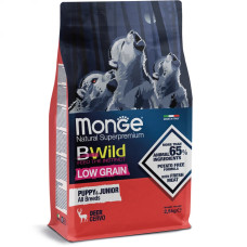 Сухий корм для цуценят Monge (Монж) BWild Low Grain Puppy & Junior оленина 15 кг