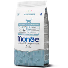 Сухий монопротеїновий корм для кошенят Monge (Монж) cat Monoprotein Kitten з фореллю 1.5 кг