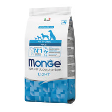 Сухий корм Monge Dog All breeds Adult Light для дорослих собак, лосось з рисом, 15 кг