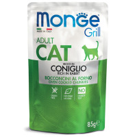 Вологий корм для кішок Monge (Монж) cat GRILL Adult кролик 85гр*28шт
