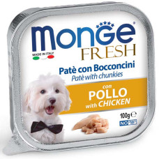 Вологий корм Monge Dog Fresh з куркою, 100 г*32 шт