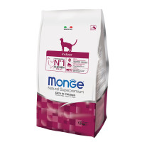 Сухой корм для домашних кошек Monge (Монж) cat Indoor с курицей 1.5 кг