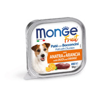 Вологий корм для собак Monge (Монж) dog FRUIT паштет з качкою та апельсином 100гр*32шт