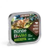 Вологий беззерновий корм для кішок великих порід Monge (Монж) cat Grain free WET буйвол 100гр*32шт