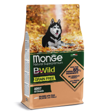 Сухий беззерновий корм для собак Monge Dog BWild Grain free лосось 2.5 кг