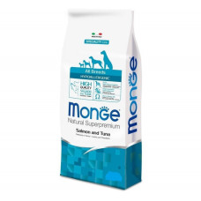 Сухий корм Monge Dog All breeds Hypoallergenic, для дорослих собак усіх порід, лосось з тунцем, 15 кг