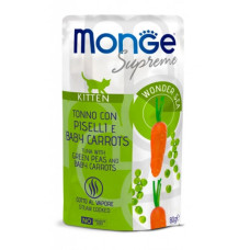 Monge Supreme Kitten Тунець із зеленим горошком і молодою морквою 80г х 24шт