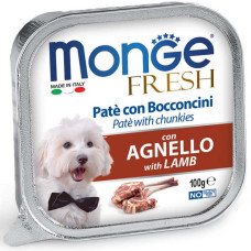 Вологий корм Monge Dog Fresh з ягням, 100 г * 32 шт