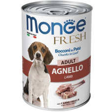 Вологий корм для собак Monge (Монж) dog Fresh шматочки в паштеті ягня 400 гр