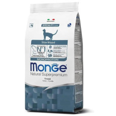 Сухий монопротеїновий корм для стерилізованих кішок Monge (Монж) cat Monoprotein Sterilised з фореллю 1.5 кг