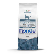 Сухий монопротеїновий корм для стерилізованих кішок Monge (Монж) cat Monoprotein Sterilised з фореллю 10 кг