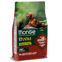 Сухой беззерновой корм для собак Monge (Монж) BWild Grain free ягненок 2.5 кг