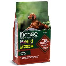 Сухий беззерновий корм для собак Monge (Монж) BWild Grain free ягня 15 кг