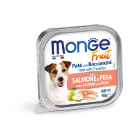 Влажный корм Monge Dog Fruit с лососем и грушей, 100 г*32 шт